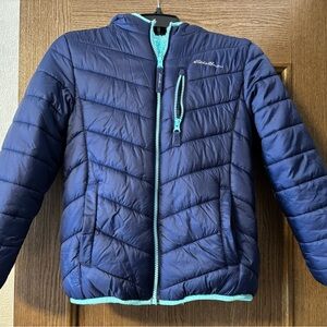 Eddie Bauer kids Blue Reversible Puffer Jacket